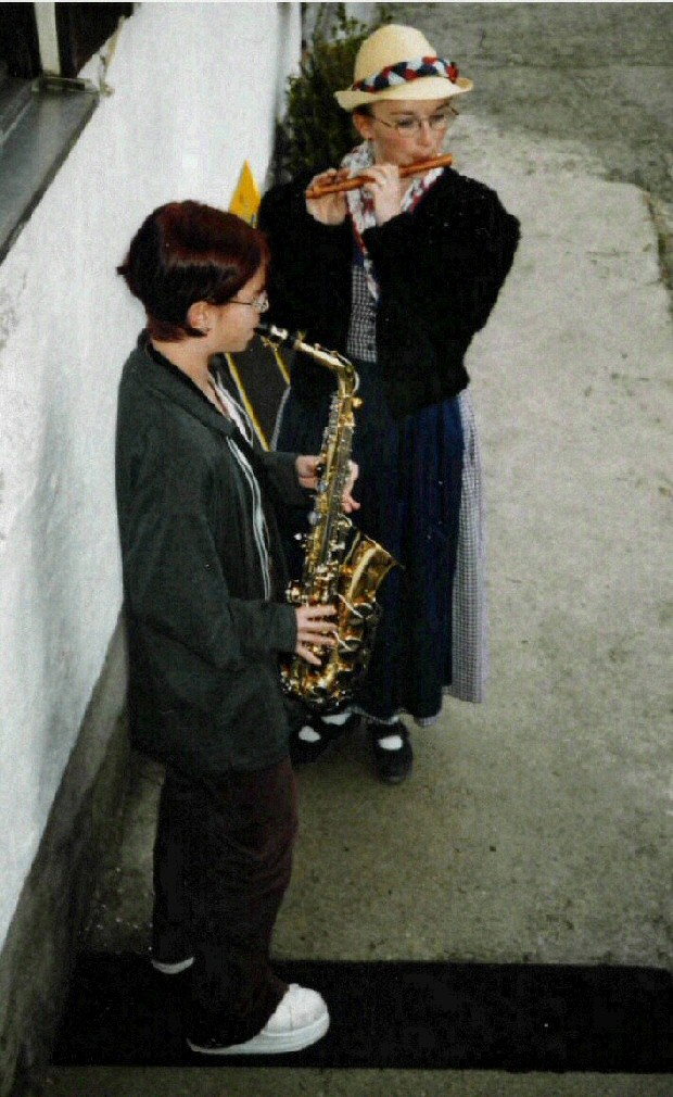 Schwegel mit Saxophon